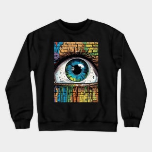 All Seeing Eye The Psychedelic Reality of Our Time Crewneck Sweatshirt